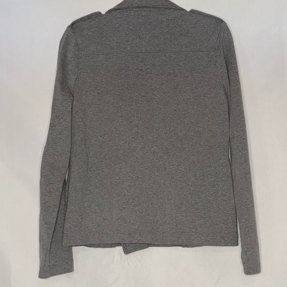 Banana Republic Double-Breasted Heather Gray Knit Blazer Size S/M EUC - Picture 2 of 5